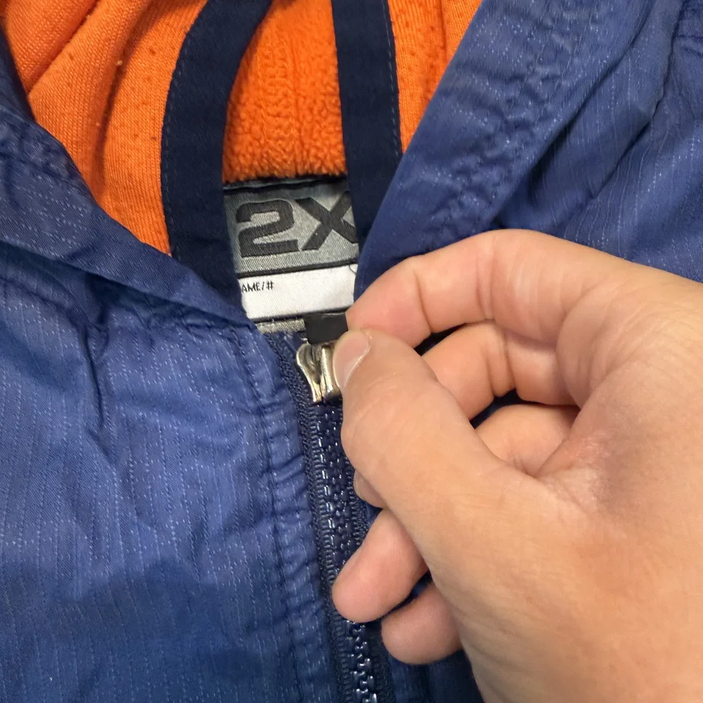 Nike quilted hooded jacket Y2K Navy Size XXL
